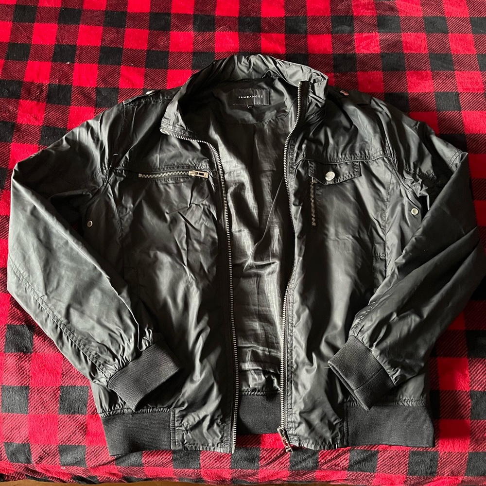 Black bomber jacket